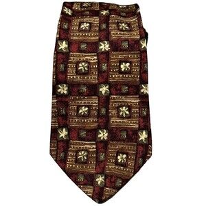 Chaps Ralph Lauren Tie Vintage 100% Silk Burgundy Red‎ Necktie Made in USA 58x4